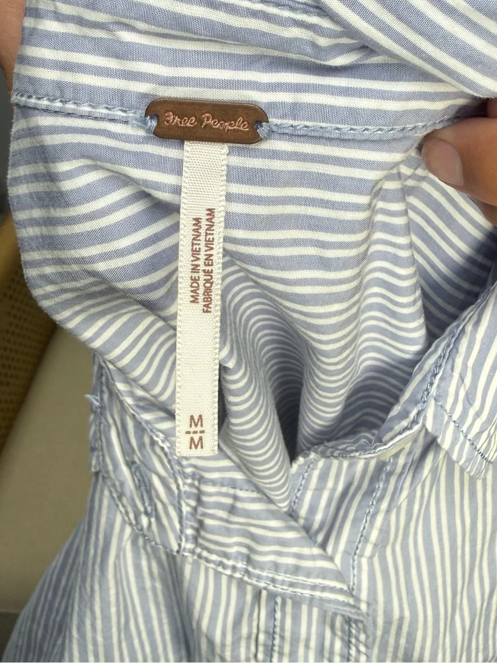 Free People Tie It In A Bow Buttondown Top Size medium